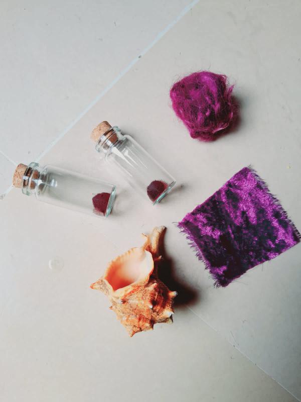 Close-up of hand-dyed Silk Velvet showing the legendary sheen