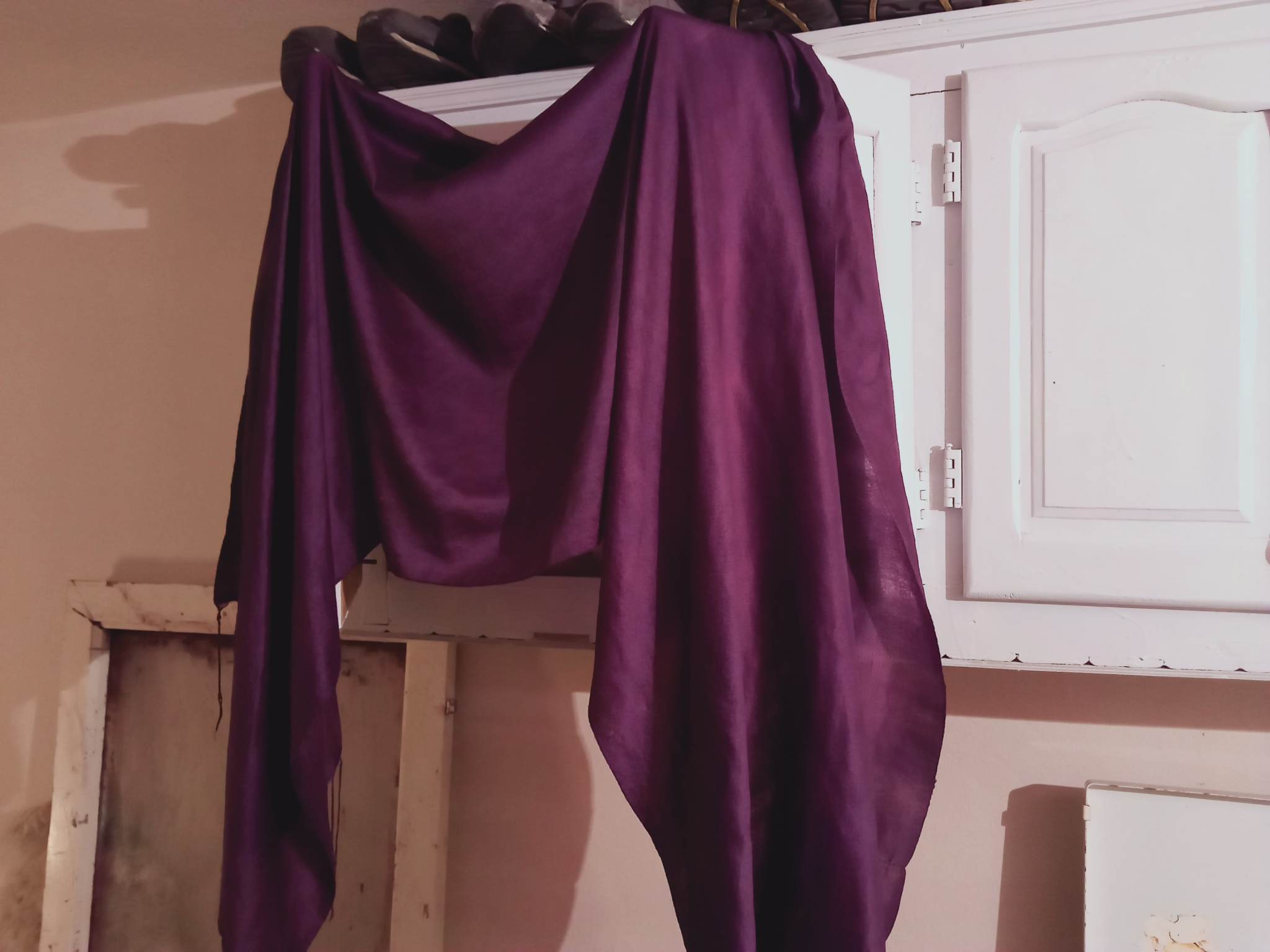 Fabric dyed in rich Tyrian purple using authentic murex extract